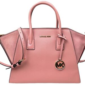 Michael Kors Avril Large Top Zip Slouch Satchel Crossbody (Sunset Rose)