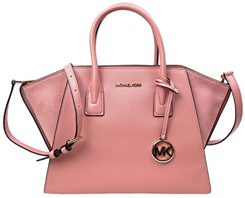 Michael Kors Avril Large Top Zip Slouch Satchel Crossbody (Sunset Rose)