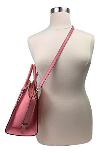 Michael Kors Avril Large Top Zip Slouch Satchel Crossbody (Sunset Rose)