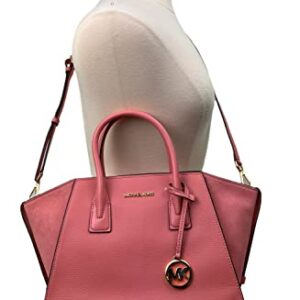 Michael Kors Avril Large Top Zip Slouch Satchel Crossbody (Sunset Rose)