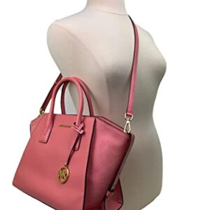 Michael Kors Avril Large Top Zip Slouch Satchel Crossbody (Sunset Rose)