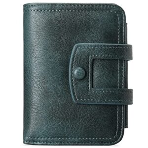 gaekeao small wallet for women, rfid blocking credit card holder bifold ladies purse with zipper pocket id window