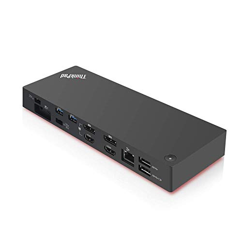 Lenovo ThinkPad Thunderbolt 3 Dock Gen 2 135W (40AN0135) Dual UHD 4K Display Capability, 2 HDMI, 2 DP, USB-C, USB 3.1 with 3 Years Warranty Card