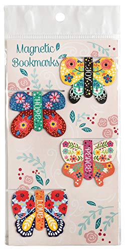 Hope Piece Joy Love Colorful Butterfly 2 x 1.5 Vinyl Decorative Magnetic Bookmark