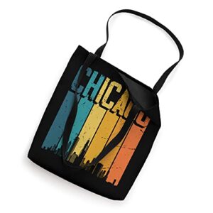 Chicago USA Retro Vintage Sunset Skyline Chicago Tote Bag