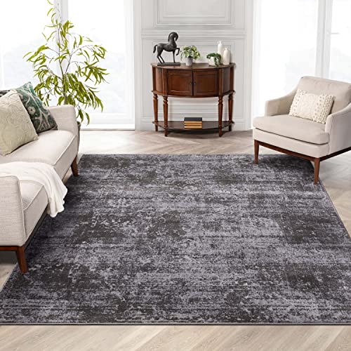 Well Woven Zazzle Thiva Grey Vintage Oriental Floral Pattern 3'11" x 5'3" Area Rug