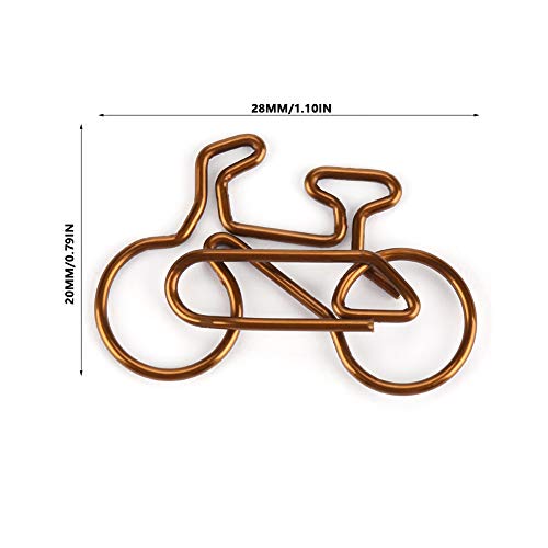 20pcs Bicycle Paper Clip Metal Funny Document Clips for School Office Bookmark Organizing Stationery Supplies