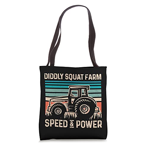 Perfect Tractor Design Diddly Squat Farm Speed And Power Tote Bag