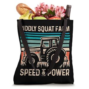 Perfect Tractor Design Diddly Squat Farm Speed And Power Tote Bag