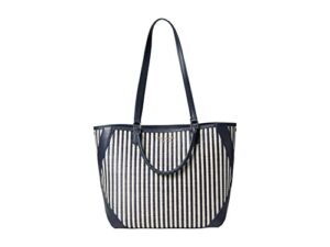 kate spade new york buddie striped straw small tote parchment multi one size