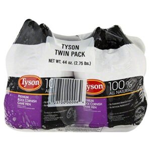 tyson rock cornish game hen twin pack premium 40 oz (net)