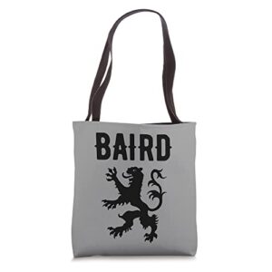 baird clan scottish family name scotland heraldry tote bag