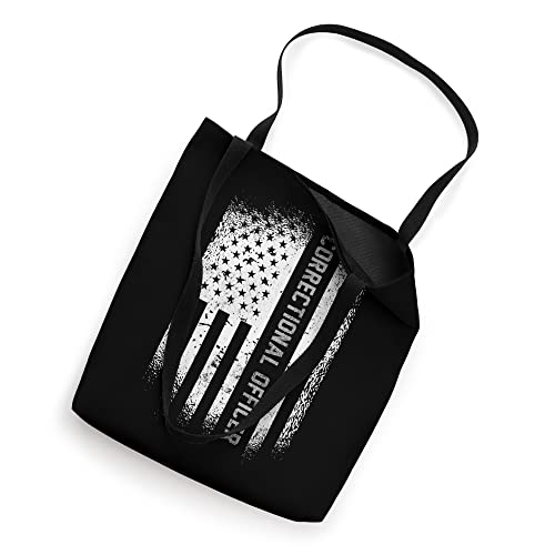 Correctional Officer With American Flag Tote Bag