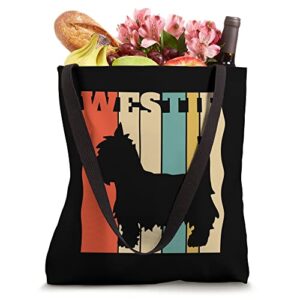 Westie West Highland Terrier Owner Retro Vintage Tote Bag