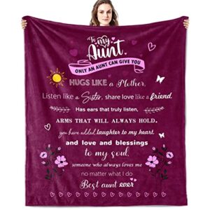 tsefiwo mothers day aunt gifts from niece aunt birthday gift best aunt ever gifts aunt gifts from nephew birthday gift for aunt birthday gifts ideas throw blankets 60″x50″