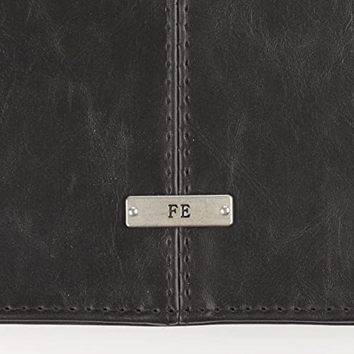 Personalized Custom Bible Cover for Men Forro símil Cuero placa Fe Negro Christian Gift for Father, Brother, Son, Grandpa, Grandson Laser Engraved Imprinting Your Text Name (Grande)