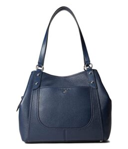 michael kors molly large shoulder tote navy one size