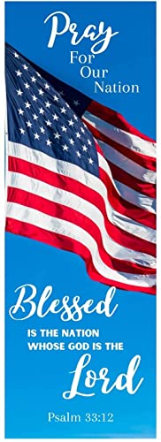 Pray for Our Nation Veterans Gifts Military Patriotic Bible Verse Bookmarks Fourth of July Memorial Day Cards Made in USA Flag Service Men Independence Day Bulk 100 Count