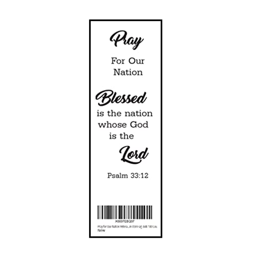 Pray for Our Nation Veterans Gifts Military Patriotic Bible Verse Bookmarks Fourth of July Memorial Day Cards Made in USA Flag Service Men Independence Day Bulk 100 Count