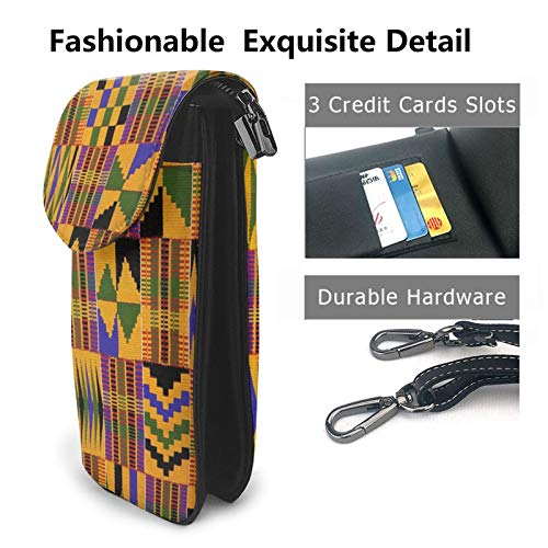 Print African Weaving Women'S Crossbody Handbags Phone Purses With Shoulder Strap Crossbody Bag Small For Women Men