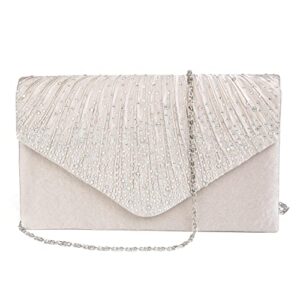 adoranda Satin Clutch Purses for Women Envelope Evening Bag for Wedding Party Proom Bridal clutch Handbag