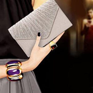 adoranda Satin Clutch Purses for Women Envelope Evening Bag for Wedding Party Proom Bridal clutch Handbag