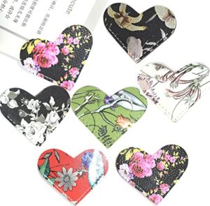 ladaypoa 6 pcs double leather heart bookmark,vintage corner page book marks cute book marks,book reading accessories for book lovers