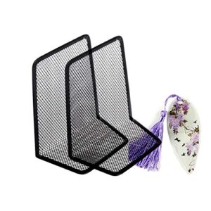 lrzcgb metal mesh bookends desktop stand book holder bookmark decoration for office library school