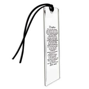 daughter gifts from mom, to my daughter book lover gift for her teen girls inspirational quote engraved bookmark for back to school birthday graduation christmas anniversary