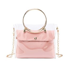 floette small clear purse clear crossbody bag clear handbag clear clutch stadium approved for concert sport event festival (a06)