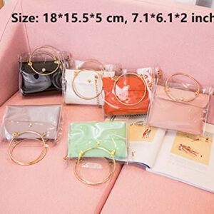 Floette Small Clear Purse Clear Crossbody Bag Clear Handbag Clear Clutch Stadium Approved for Concert Sport Event Festival (A06)