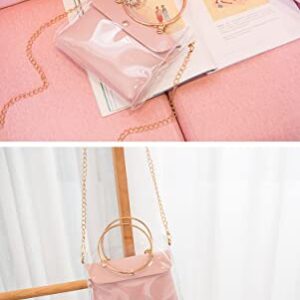 Floette Small Clear Purse Clear Crossbody Bag Clear Handbag Clear Clutch Stadium Approved for Concert Sport Event Festival (A06)