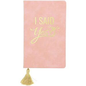 wedding planner notebook with gold tassel bookmark, i said yes (8.25 x 5.25 in, 96 sheets)