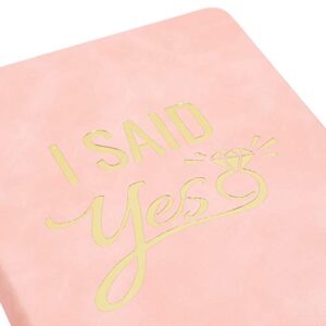 Wedding Planner Notebook with Gold Tassel Bookmark, I Said Yes (8.25 x 5.25 in, 96 Sheets)