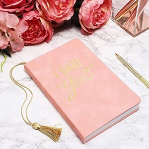 Wedding Planner Notebook with Gold Tassel Bookmark, I Said Yes (8.25 x 5.25 in, 96 Sheets)