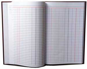 single entry ledger book, 6″ x 9-1/2″, 158 pages with vinyl hard cover (asrtd clrs) – one book