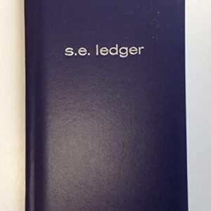 Single Entry Ledger Book, 6" x 9-1/2", 158 Pages with Vinyl Hard Cover (Asrtd Clrs) - One Book