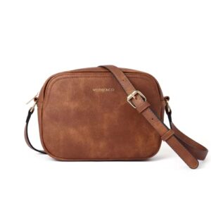 westbronco crossbody bag for women vegan leather wallet purses satchel shoulder bags small size brown