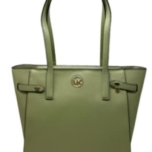 Michael Kors Carmen Large Leather NS Tote Shoulder Handbag (Light Sage)