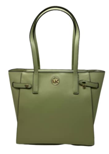 Michael Kors Carmen Large Leather NS Tote Shoulder Handbag (Light Sage)