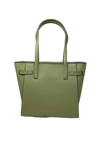 Michael Kors Carmen Large Leather NS Tote Shoulder Handbag (Light Sage)