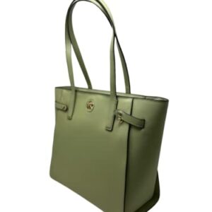 Michael Kors Carmen Large Leather NS Tote Shoulder Handbag (Light Sage)