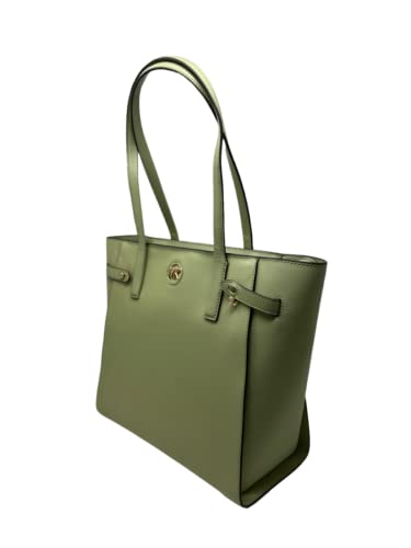 Michael Kors Carmen Large Leather NS Tote Shoulder Handbag (Light Sage)