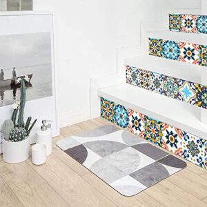 16Pcs Decorative Tile Stickers, 6x6 Inches Vinyl Self Adhesive Removable Waterproof Peel and Stick Backsplash Walls Stickers for Kitchen, Bathroom, Stairs, Cupboard