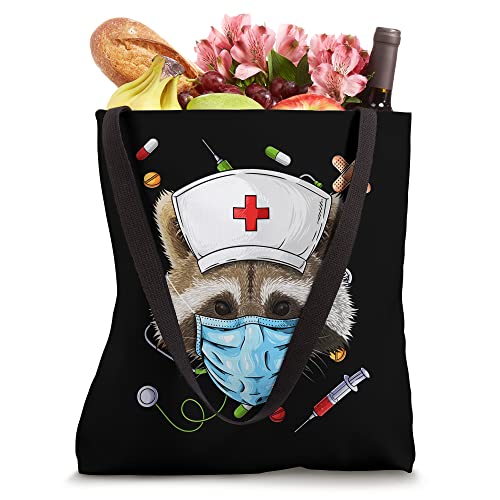 Raccoon Nurse RN Funny ER Nursing School Graduation Tote Bag