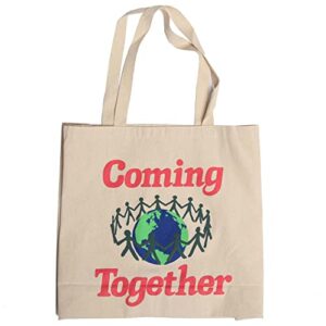 altru the world coming together natural canvas graphic tote bag
