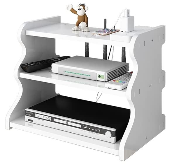 Catekro Router Rack TV Set-top Box Wall-Mounted Storage Box Free Punch Home Living Room Put Wireless WiFi Shelf