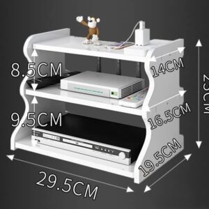 Catekro Router Rack TV Set-top Box Wall-Mounted Storage Box Free Punch Home Living Room Put Wireless WiFi Shelf