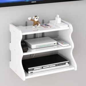 Catekro Router Rack TV Set-top Box Wall-Mounted Storage Box Free Punch Home Living Room Put Wireless WiFi Shelf