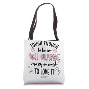 icu nurse appreciation intensive care unit nursing tote bag